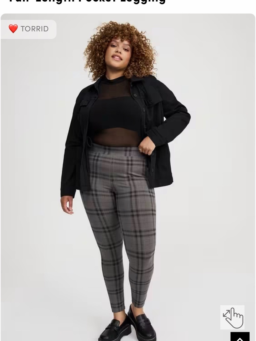 torrid Gray Plaid Ponte Leggings